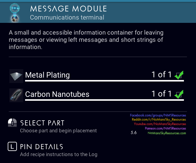 Message Module Message Module | No Man's Sky Resources